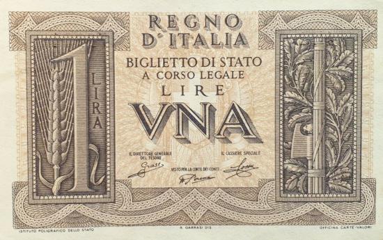 Cartamoneta da 1 lira (Miniatura 219x137 px)