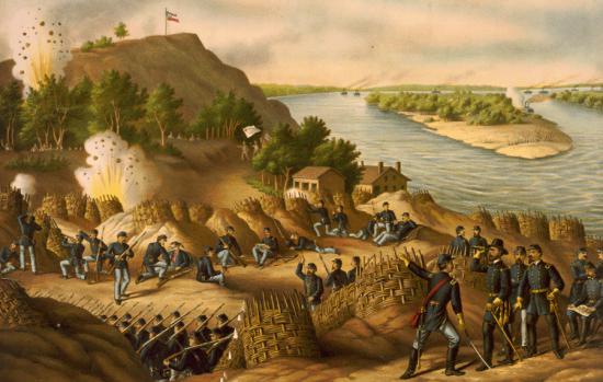 Battaglia di Vicksburg, Litografia 1888 (particolare) (Miniatura 219x139 px)