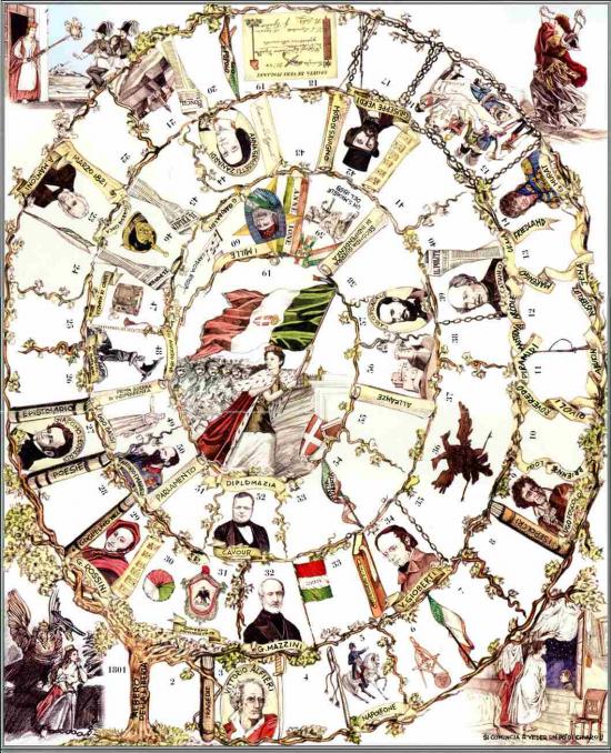 Gioco dell'oca dell'Unit&agrave; d'Italia (Miniatura 219x270 px)