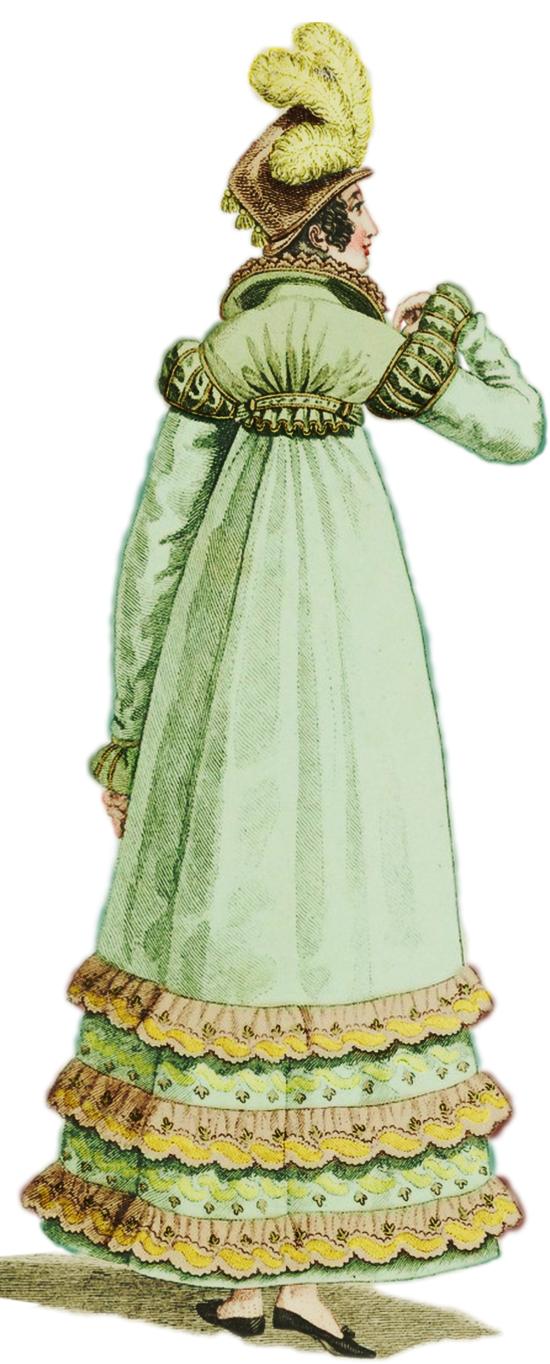 Abito alla moda Parigina del 1818 (Miniatura 219x543 px)