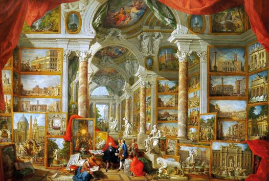 G. P. Pannini, Galleria di vedute di Roma moderna, 1759 (Miniatura 218x147 px)